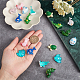Chgcraft 18 pièces 9 styles miniatures en résine sur le thème de l'océan axolotl animaux marins figurines d'animaux minuscules accessoires de jardin féerique pour décorations d'aquarium fête d'anniversaire RESI-CA0001-40-3