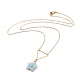 Ожерелья кулона сплава цинка цветка NJEW-JN02675-05-1