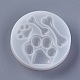 シリコンモールド  樹脂の鋳造型  ジュエリーは、uv樹脂のdiyツールを作る  エポキシ樹脂ジュエリー作り  フットプリント  骨  ホワイト  75x12mm X-DIY-F023-19-1