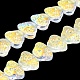 Transparentes perles de verre de galvanoplastie brins EGLA-F158-AB01-A-1