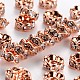 Brass Rhinestone Spacer Beads RB-A014-L6mm-01RG-NF-1