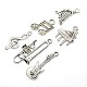Conjuntos de instrumentos musicales colgantes de plata antiguos de aleación de estilo tibetano TIBEP-X0012-AS-LF-1