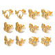 Light Gold Brass Micro Pave Cubic Zirconia Stud Earrings for Women EJEW-E295-35KCG-1