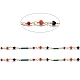 3.28 Fuß handgefertigte Perlenketten aus Messing X-CHC-M021-19LG-2