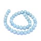 Chapelets de perles en aigue-marine naturelle G-F602-05-10mm-2