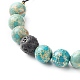 Natürliches imperiales Jaspis (gefärbt) geflochtene Perlenarmbänder-Set für Mädchen und Frauen BJEW-JB06866-05-10