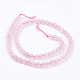Rosa naturale fili di perle di quarzo G-R193-13-6mm-2
