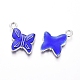Silver Color Plated Alloy Enamel Butterfly Pendants ENAM-J201-13S-A-2