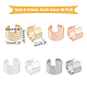 Unicraftale 80Pcs 4 Colors 304 Stainless Steel Ear Cuff Findings STAS-UN0023-17-4