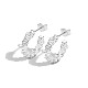 S925 Sterling Silver Ring Stud Earrings EJEW-M241-05-1