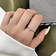 925 anillo de dedo de plata de primera ley con baño de rodio RJEW-A019-08B-02P-2