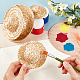 Nbeads10個ミニ編み帽子  編み物麦わら帽子ミニ人形帽子飾り小さな麦わら帽子diy工芸品ジュエリーアクセサリー工芸品装飾 DIY-NB0003-77-3