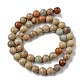 Chapelets de perles en jaspe aqua terra naturel G-E444-14B-12mm-2