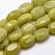 Faceted Oval Natural Peridot Bead Strands G-L294-12-1