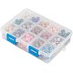 PandaHall Elite 270 pcs 10mm Round Colorful Resin Beads with Holes Pattern For Jewelry Making RESI-PH0001-03-9