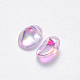 Transparent Spray Painted Glass Charms GLAA-R211-05-F01-2