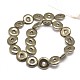 Donut Natural Pyrite Beads Strands G-I126-22-16x4mm-2