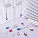 Ahandmaker 60 pcs perles de verre à facettes en forme de larme EGLA-GA0001-10-4