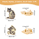 Unicraftale4pcs4スタイルの猫のブローチ  バックパックの服のための201つのステンレス鋼の動物の襟章  ミックスカラー  47x36x7mm  36x44x7mm  1個/スタイル STAS-UN0034-83-5