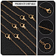 Nbeads 20Pcs 304 Stainless Steel Cable Chain Necklaces Set for Men Women MAK-NB0001-13-5