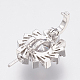Laiton écologique micro pave zircone cubique tasse perle cheville bails broche pendentifs ZIRC-F083-113P-RS-2