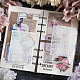 Olycraft 4 bolsas 4 estilos pet marco floral transparente adhesivo pegatinas decorativas DIY-OC0010-25-6