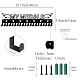 鉄メダルホルダーフレーム  20フックメダルディスプレイハンガーラック  ネジ付き  ブラック  メダル  100x400mm  穴：5mm ODIS-WH0028-105-2