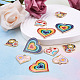 Kissitty 20Pcs 5 Style Heart Alloy Enamel Pendants ENAM-KS0001-08-5