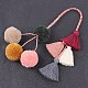 Handmade Tassel Pendant Decoration HJEW-L021-01-3