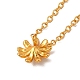Rack Plating Brass Micro Pave Cubic Zirconia Flower Pendant Necklaces NJEW-H168-03G-3