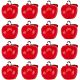 Sunnyclue 1 caja 25 piezas encantos del maestro encanto escolar resina encantos de manzana roja encanto del estudiante comida en miniatura 3d amuletos de frutas para la fabricación de joyas encanto adornos colgantes pendientes collar llavero suministros RESI-SC0002-43-1