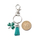 Saint Patrick's Day Schlüsselanhänger mit Kleeblatt- und Hutanhänger aus Legierung KEYC-JKC00391-3