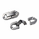 304 Stainless Steel Fold Over Clasps STAS-N087-48B-01P-4