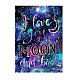 Fai da te 5d parola ti amo sulla luna e sulla schiena kit di pittura diamante su tela DIY-C021-25-1