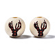 Unfinished Natural Wood European Beads WOOD-S057-033-2