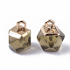 Electroplate Glass Charms G-S359-016-3
