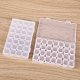 Contenants de perles en plastique transparent 28 grilles CON-PW0001-029-3