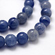 Chapelets de perles en aventurine bleue naturelle G-F380-8mm-7