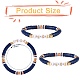Perles d'amour empilant des bracelets extensibles pour femmes BJEW-SZ0001-93-2