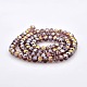 Half Rainbow Plated Faceted Rondelle Electroplate Glass Beads Strands GLAA-A024D-HR06-2