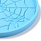 ハロウィーンをテーマにしたカップマットのシリコンモールド  レジン型  UVレジン用  エポキシ樹脂工芸品作り  フラットラウンド  クモ柄  105x9mm DIY-L067-A01-5