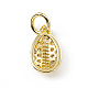 Brass Micro Pave Clear Cubic Zirconia Egg Charms ZIRC-F132-52G-2