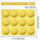 34 hoja de pegatinas autoadhesivas en relieve de lámina dorada. DIY-WH0509-056-2