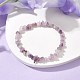 Natural Lilac Jade Chips Beaded Stretch Bracelets for Women BJEW-JB10046-08-2