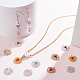 36шт 9 цвета сплава эмалевые подвески HEAR-PH0001-01-2