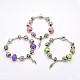 Wing Alloy European Style Beads Bracelets BJEW-P049-20-1