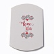 紙枕ボックス  キャンディーギフトボックス  結婚式の好意のベビーシャワーの誕生日パーティー用品  ホワイト  言葉  3-5/8x2-1/2x1インチ（9.1x6.3x2.6cm） CON-A003-B-06A-2