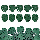 パンダホールエリート50個スプレー塗装天然木ビーズ  葉  ダークシーグリーン  29.5x28x8mm  穴：3mm WOOD-PH0002-39-1