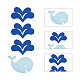 Ghirlande di carta a forma di spruzzo creativo di balena DIY-WH0114-01-4