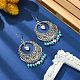 Boucles d'oreilles lustre en perles de howlite naturelle teintes EJEW-JE05370-01-2